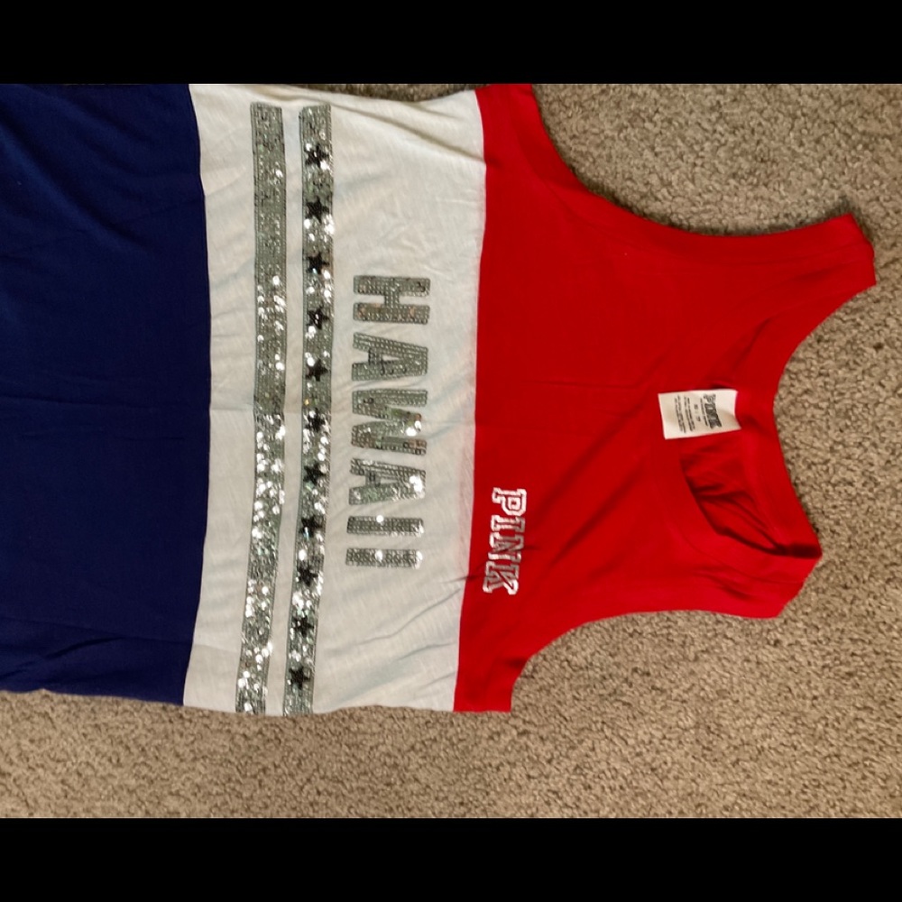 Pink Victoria’s Secret HAWAII sequence tank top